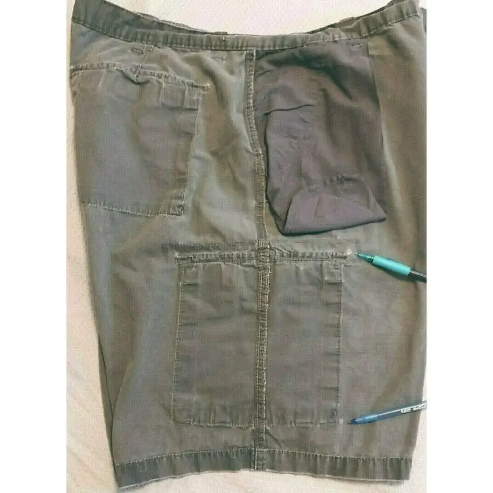 🪵🛠️Wrangler Camo Cargo Shorts 42 😎🟫🟩6‑Pocket Green Brown Outdoor Work